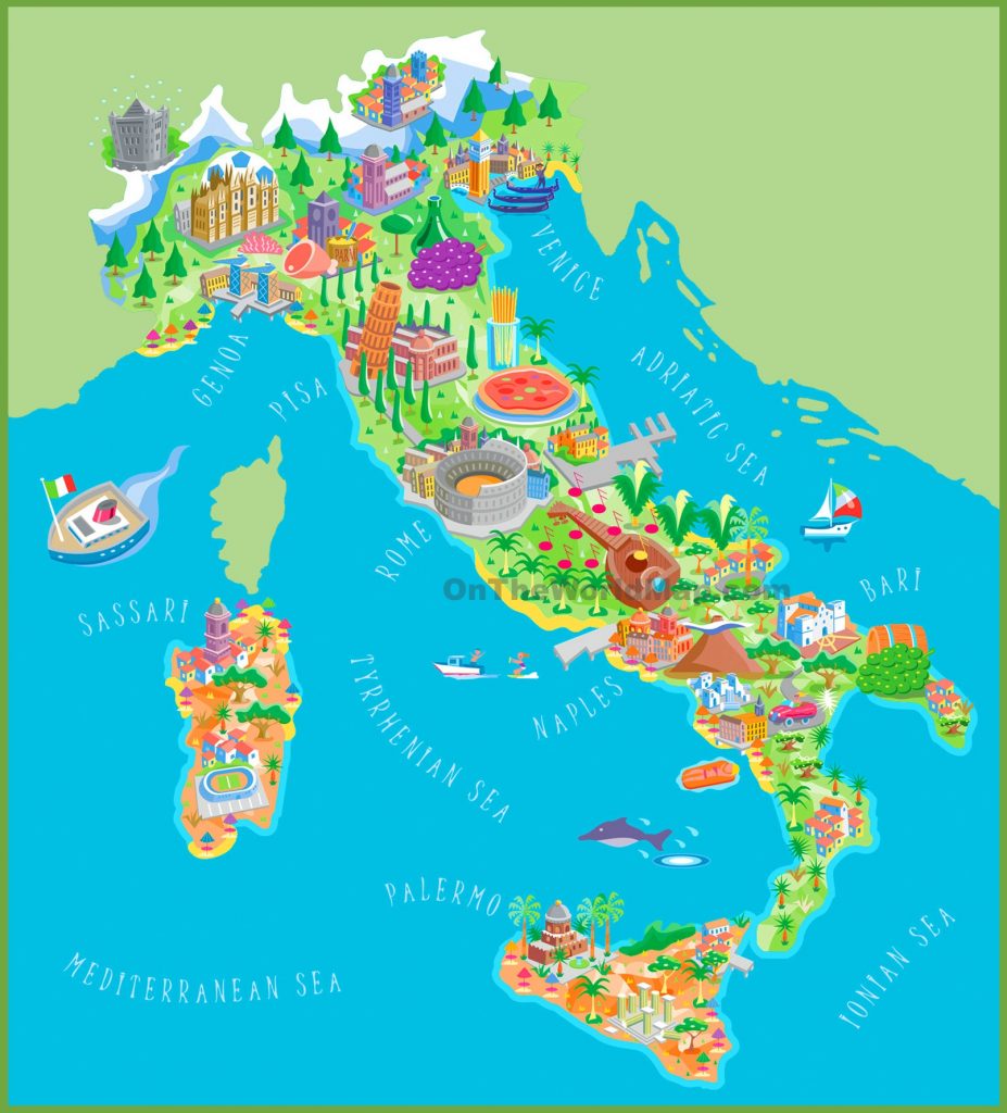 Large Map Of Italy Printable