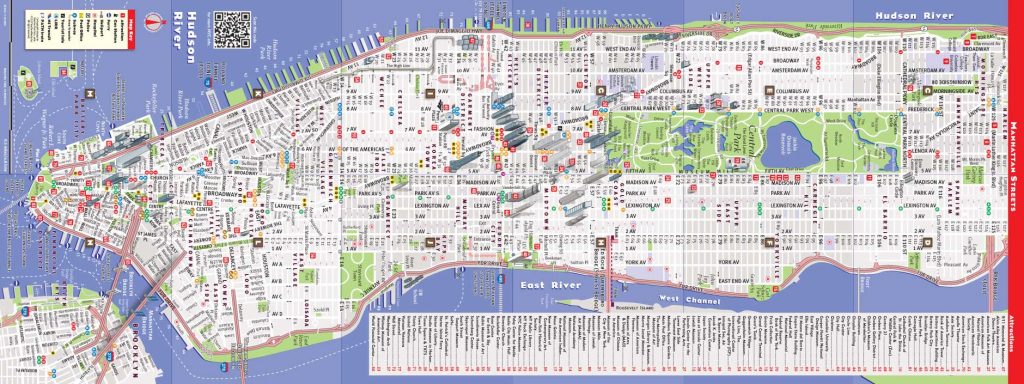 Printable New York Street Map Travel Maps And Major Tourist Street