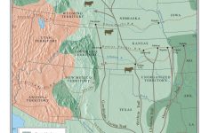 041 Western Railroads &amp; Cattle Trails, 1870S – Kappa Map Group - Texas Cattle Trails Map