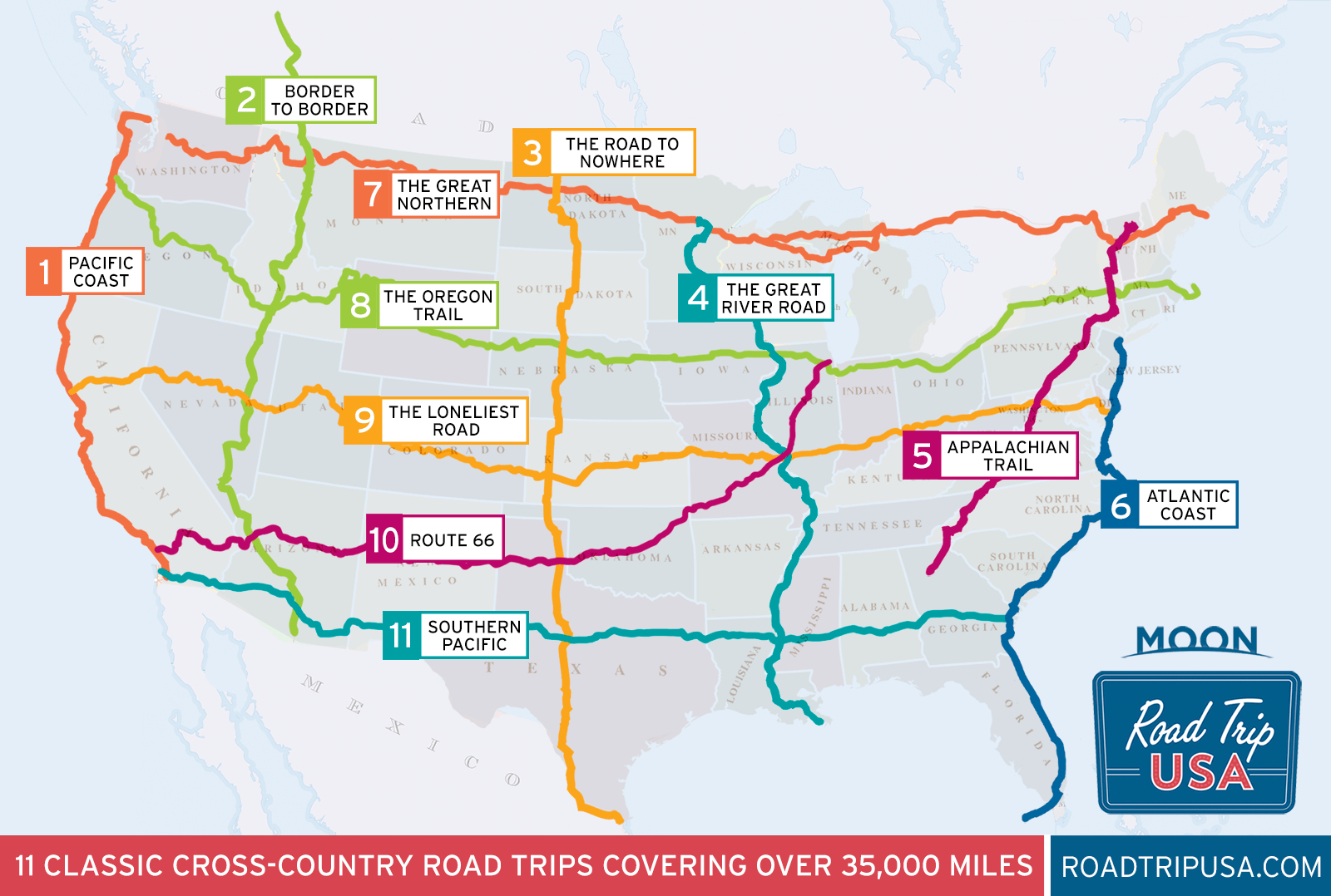 11 Epic Cross-Country American Road Trips | Road Trip Usa - Best California Road Trip Map