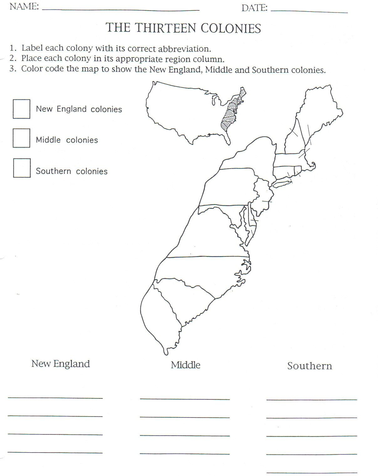 13 Colonies Map To Color And Label, Although Notice That They Have - 13 Colonies Blank Map Printable