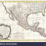 1771 Bonne Map Of Mexico (Texas), Louisiana And Florida Stock Photo   Texas Louisiana Border Map