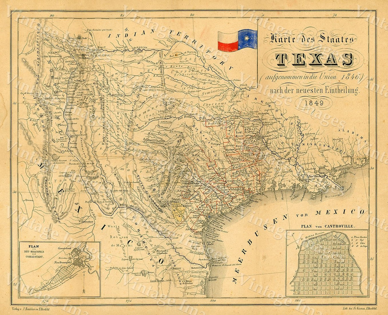 1849 Map Of Texas Old Texas Map, Texas, Map Of Texas, Vintage - Vintage Texas Map