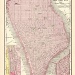 1895 Antique New York City Map Reproduction Print Map Of Manhattan   Antique Texas Map Reproductions