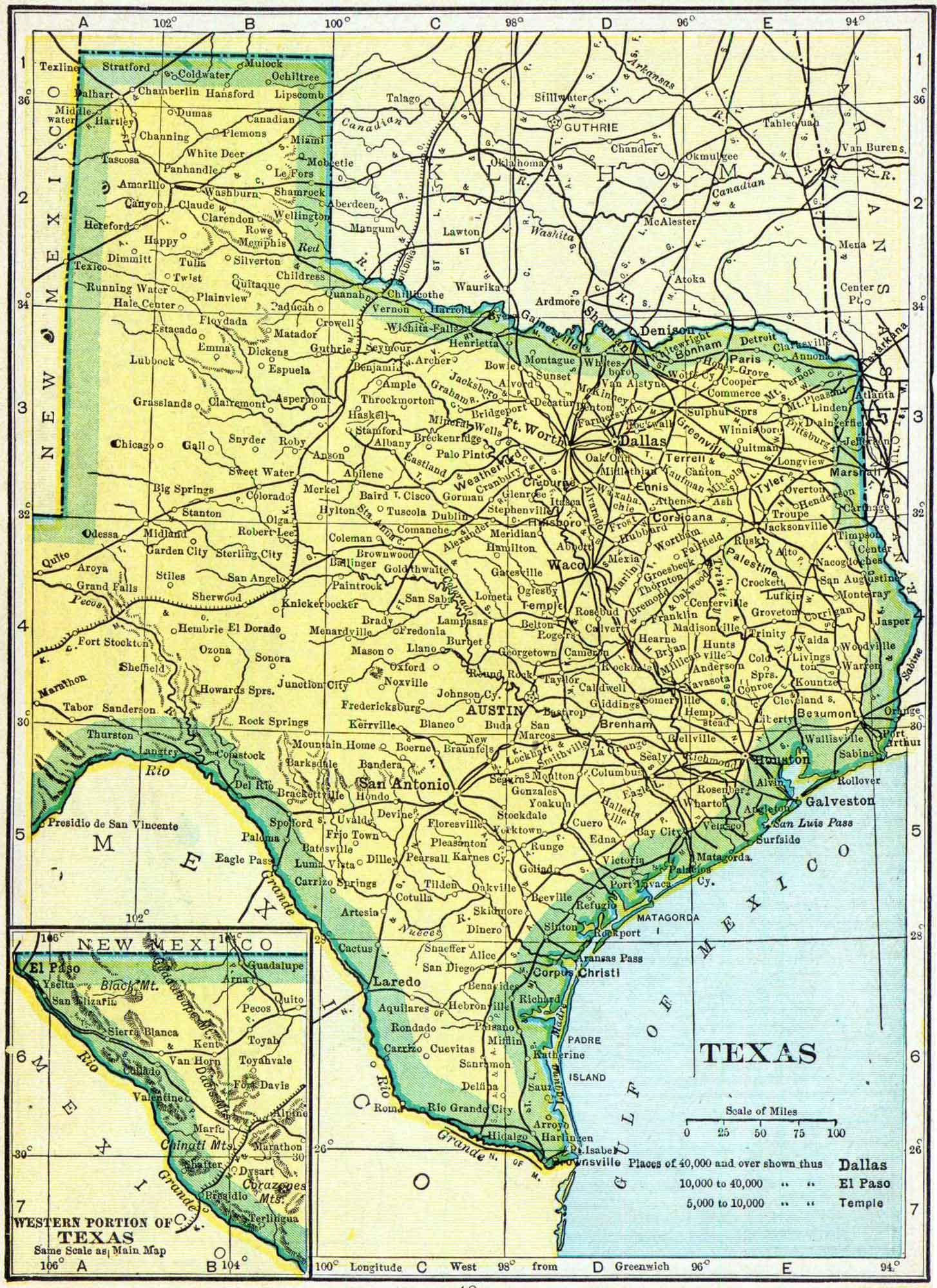 1910 Texas Census Map | Access Genealogy - Map Records Dallas County Texas