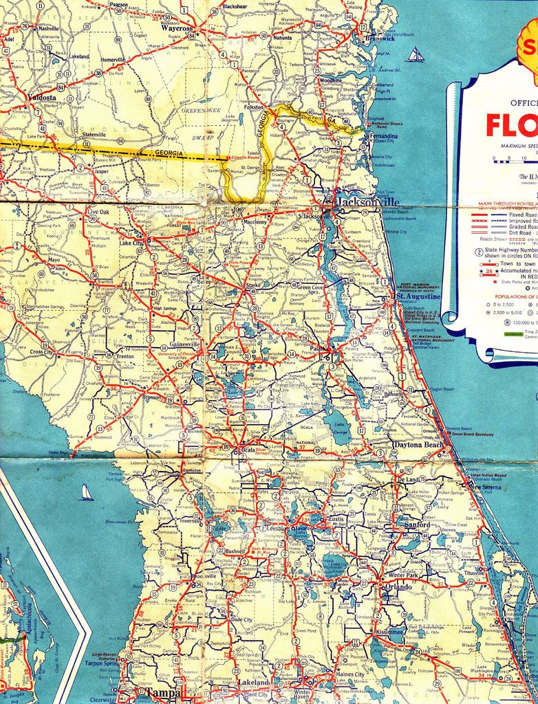 1934 Shell Road Map | Central And Northern Florida | Jasperdo | Flickr