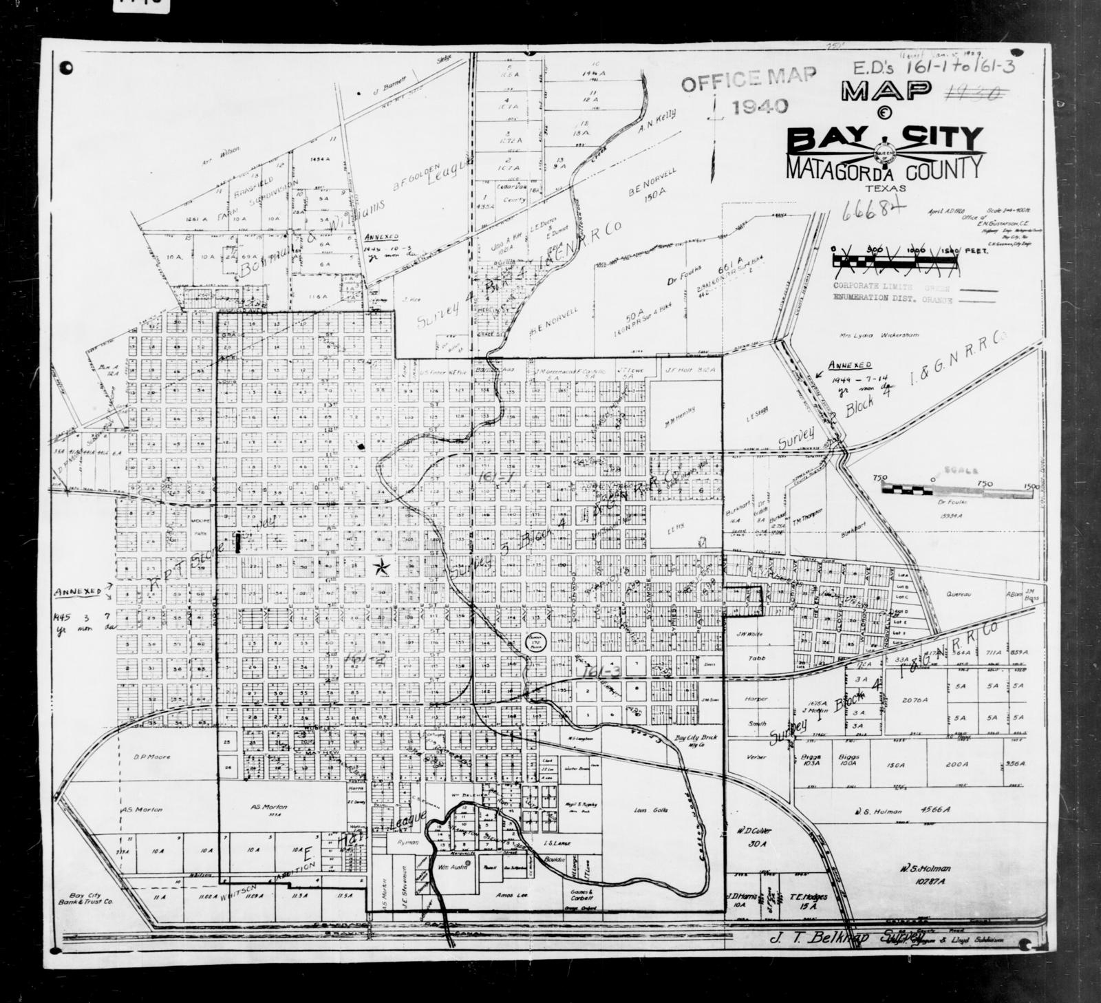 1940 Census Enumeration District Maps - Texas - Matagorda County - Map Of Matagorda County Texas