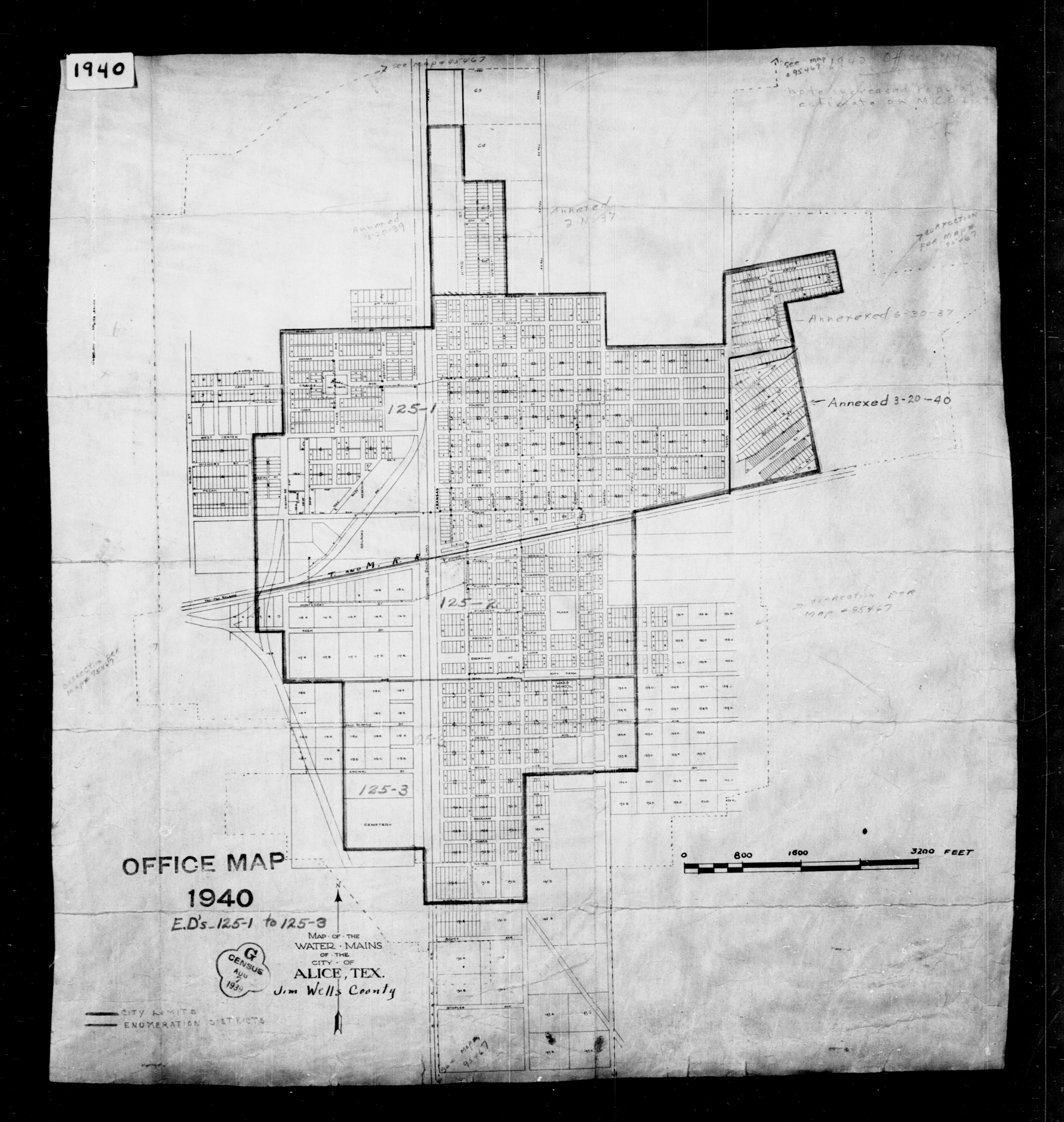 1940 Census Texas Enumeration District Maps - Perry-Castañeda Map - Alice Texas Map