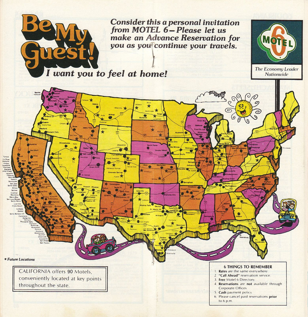 1979 Motel 6 Directory | Locations Map | Jasperdo | Flickr - Motel 6 Locations California Map