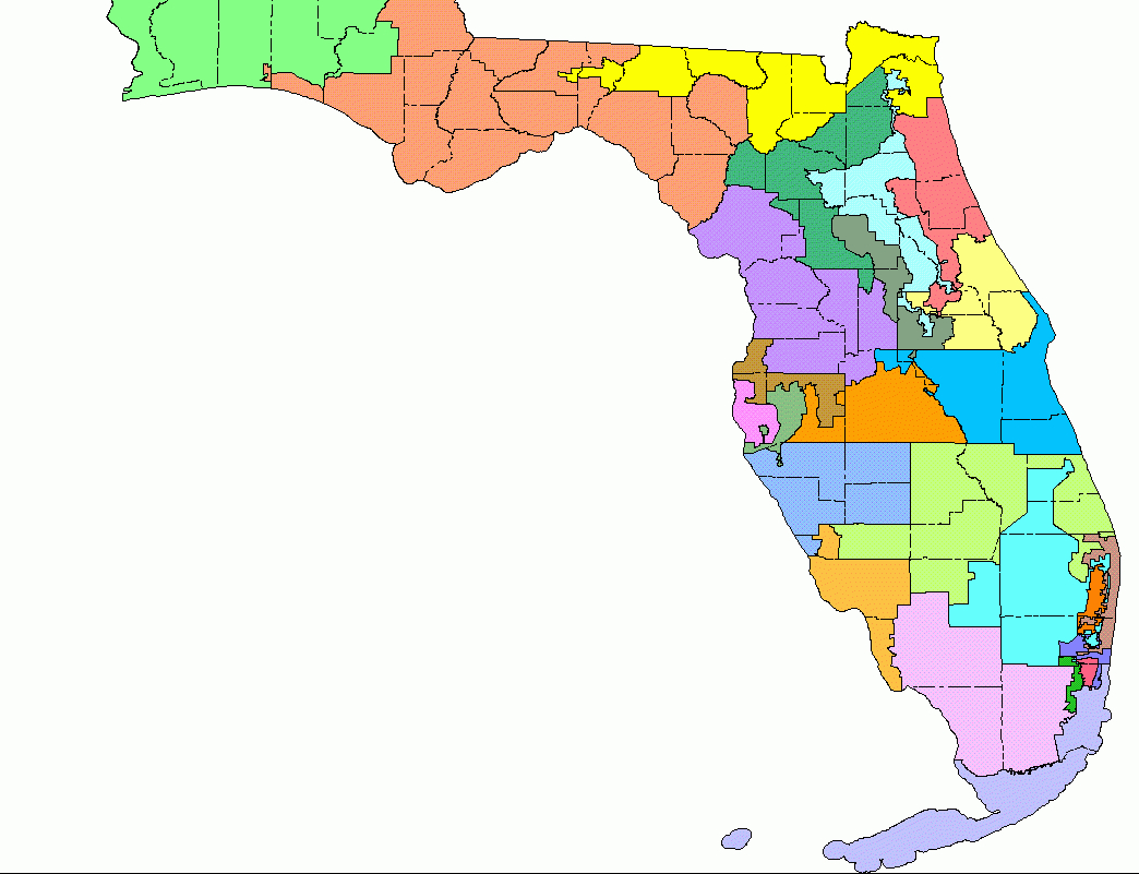 2000 Redistricting - Florida Congressional District Map