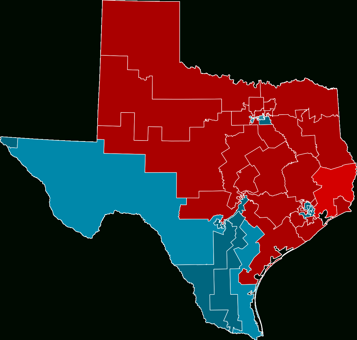 2012 United States House Of Representatives Elections In Texas - Texas Representatives Map