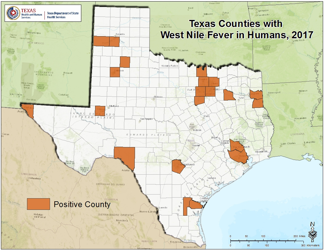 2017 Texas West Nile Virus Maps - West Nile Virus Texas Zip Code Map