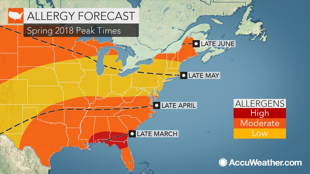 2018 Spring Allergy Forecast: Pollen Levels To Soar Early In The ...