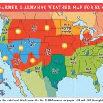 2018 Summer Weather Forecast | U.s. & Canada | The Old Farmer's Almanac   Florida State Weather Map