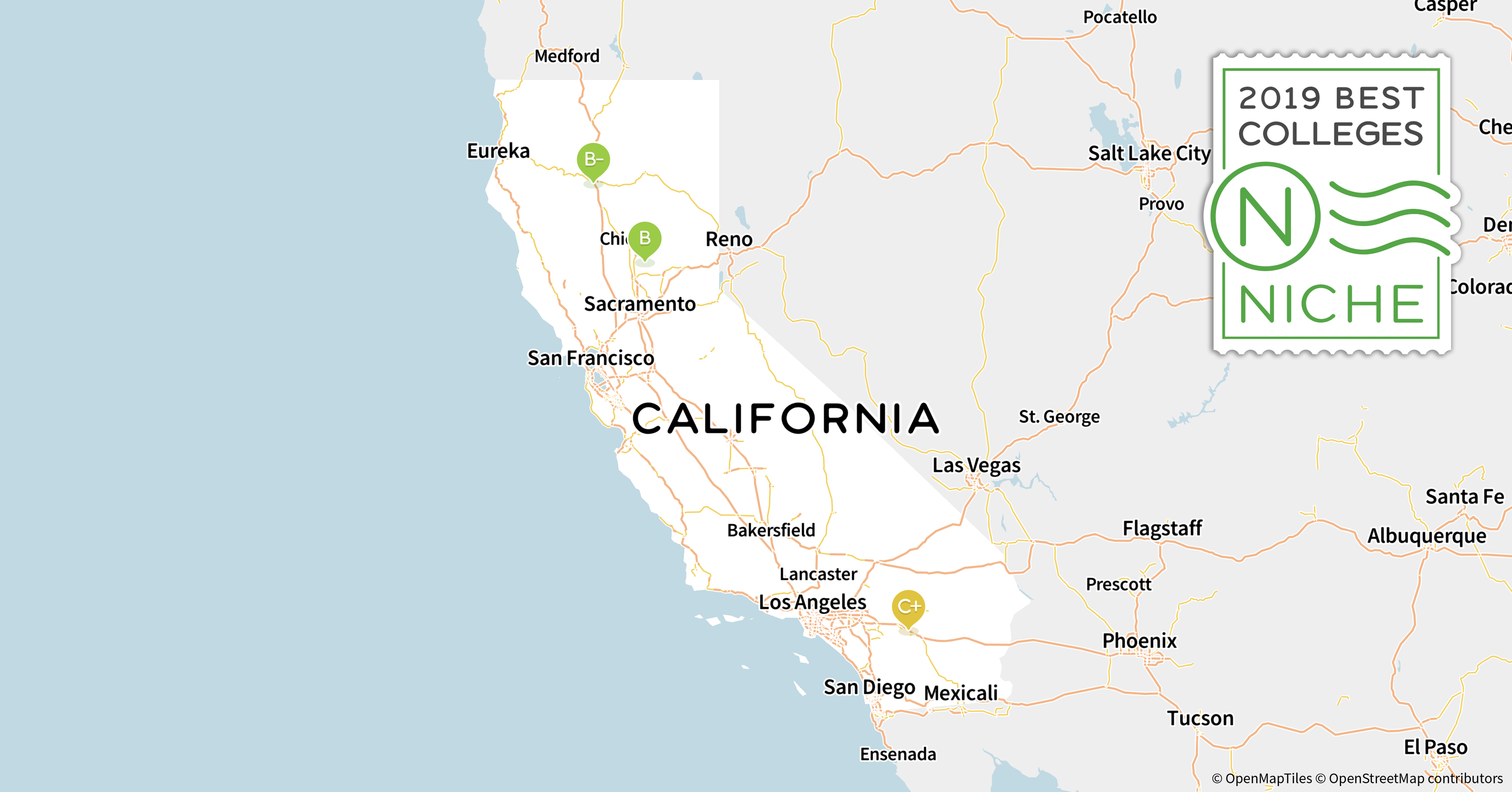 2019 Best Community Colleges In California Niche California Community Colleges Map 