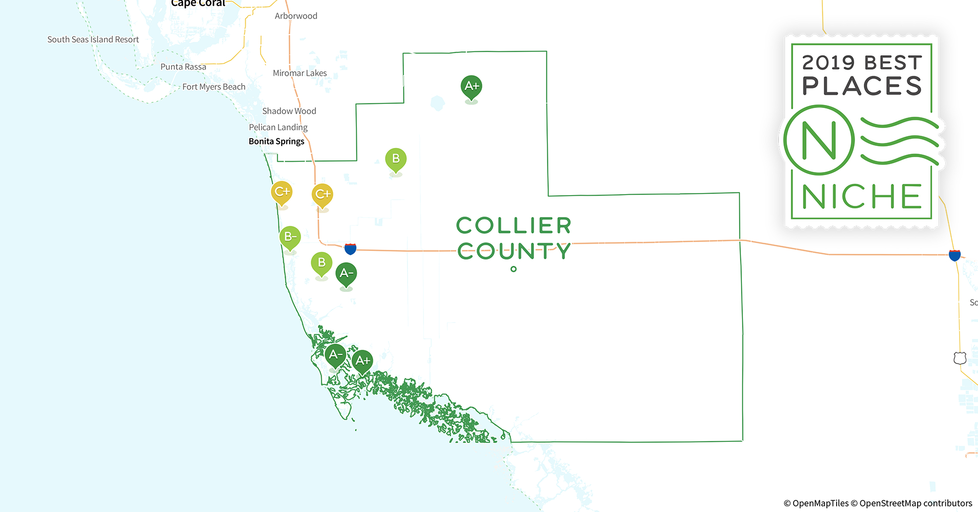 2019 Best Places To Live In Collier County, Fl - Niche - Immokalee Florida Map