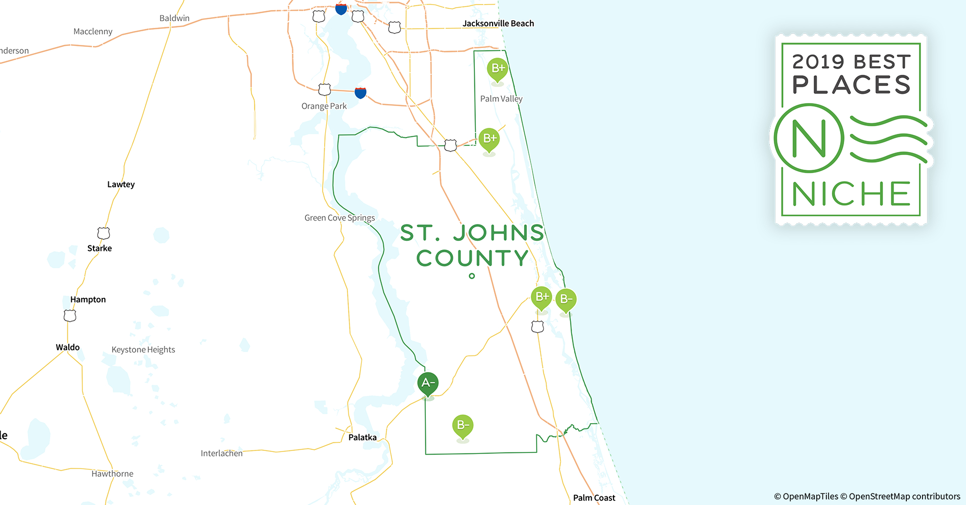 2019 Best Places To Live In St. Johns County, Fl - Niche - Port St John Florida Map