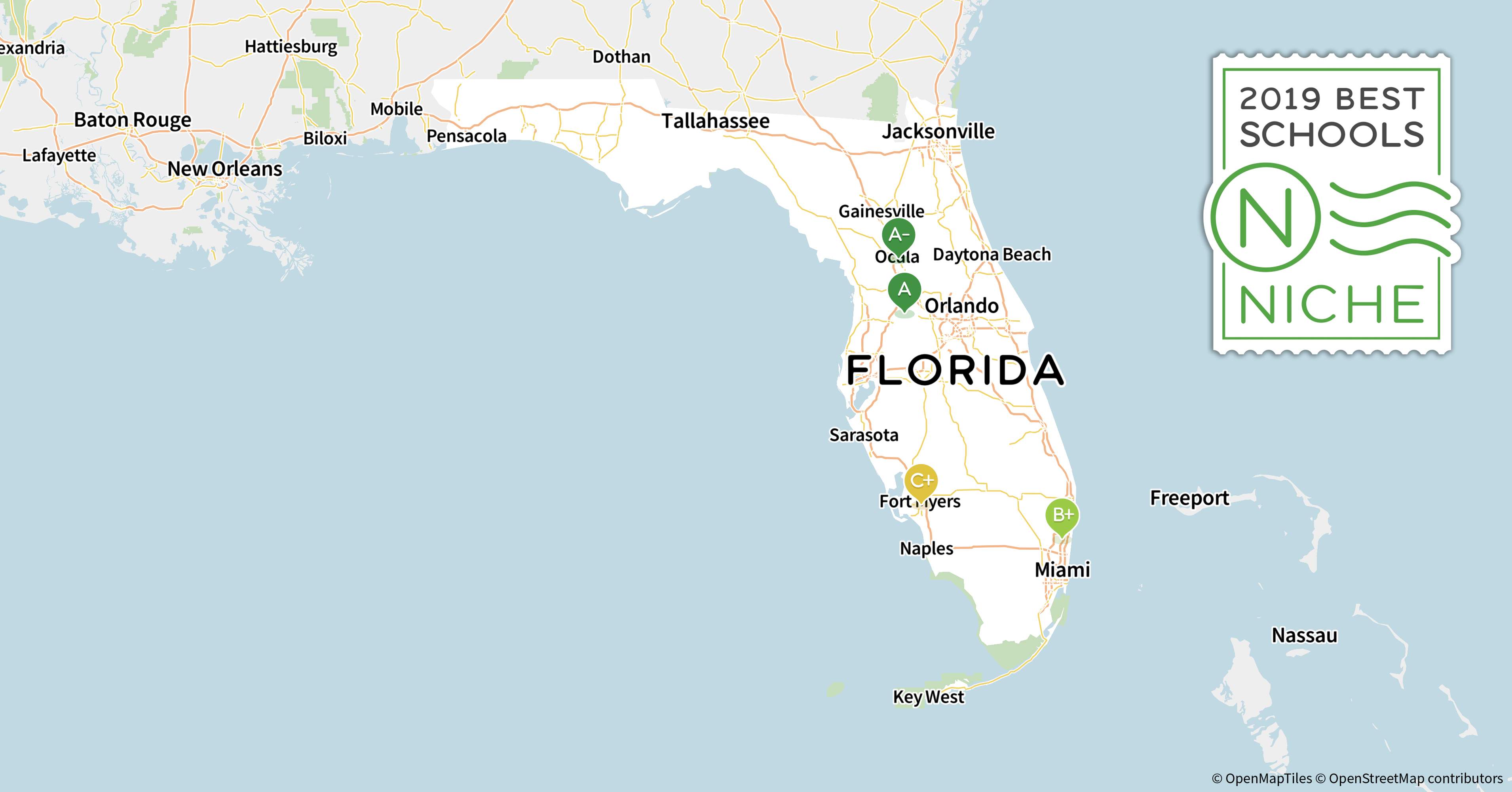 2019 Best School Districts In Florida - Niche - Florida School Districts Map