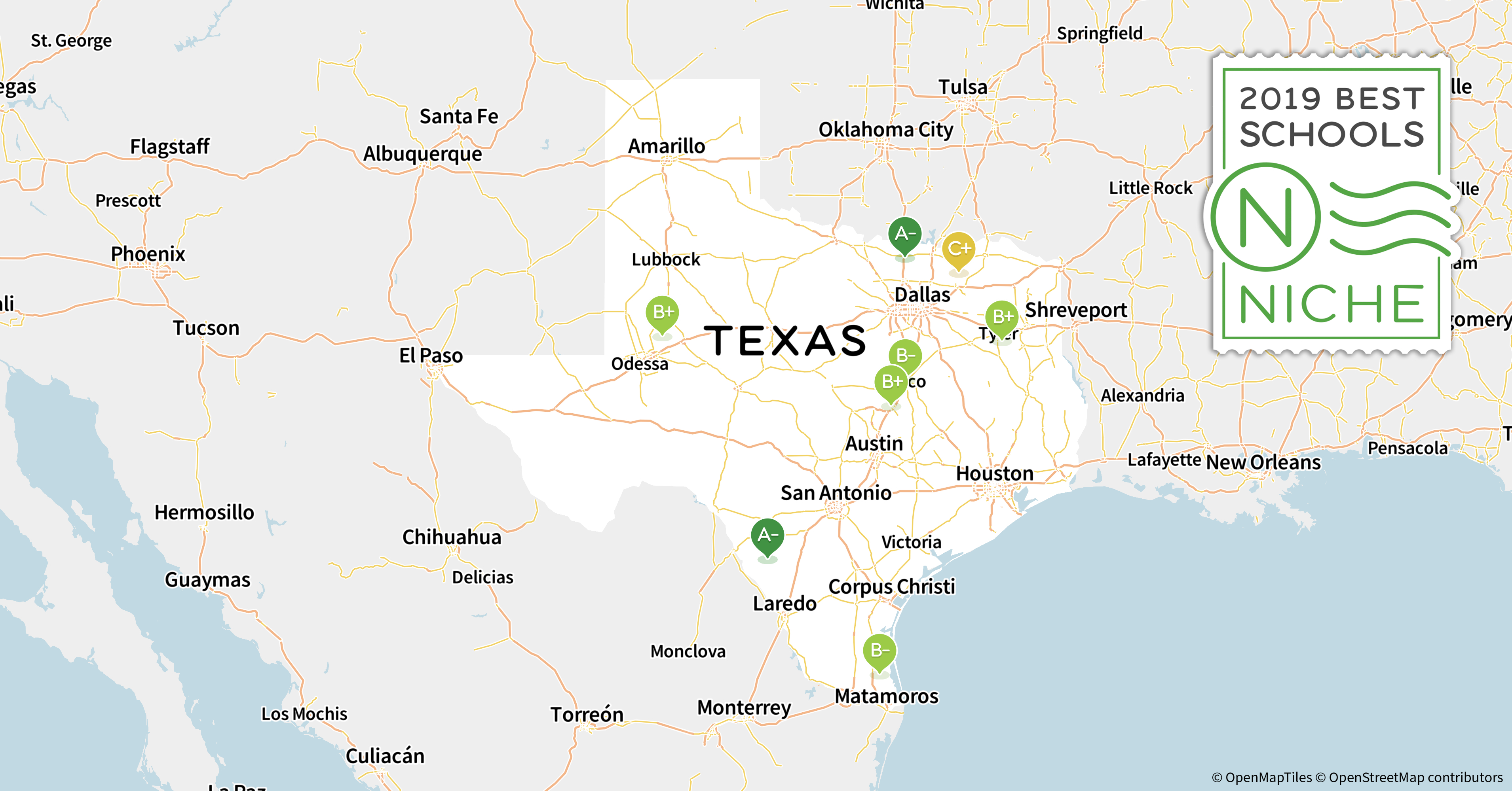 2019 Best School Districts In Texas - Niche - Best Texas Beaches Map
