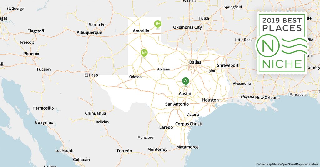 2019 Safe Places To Live In Texas Niche Utopia Texas Map