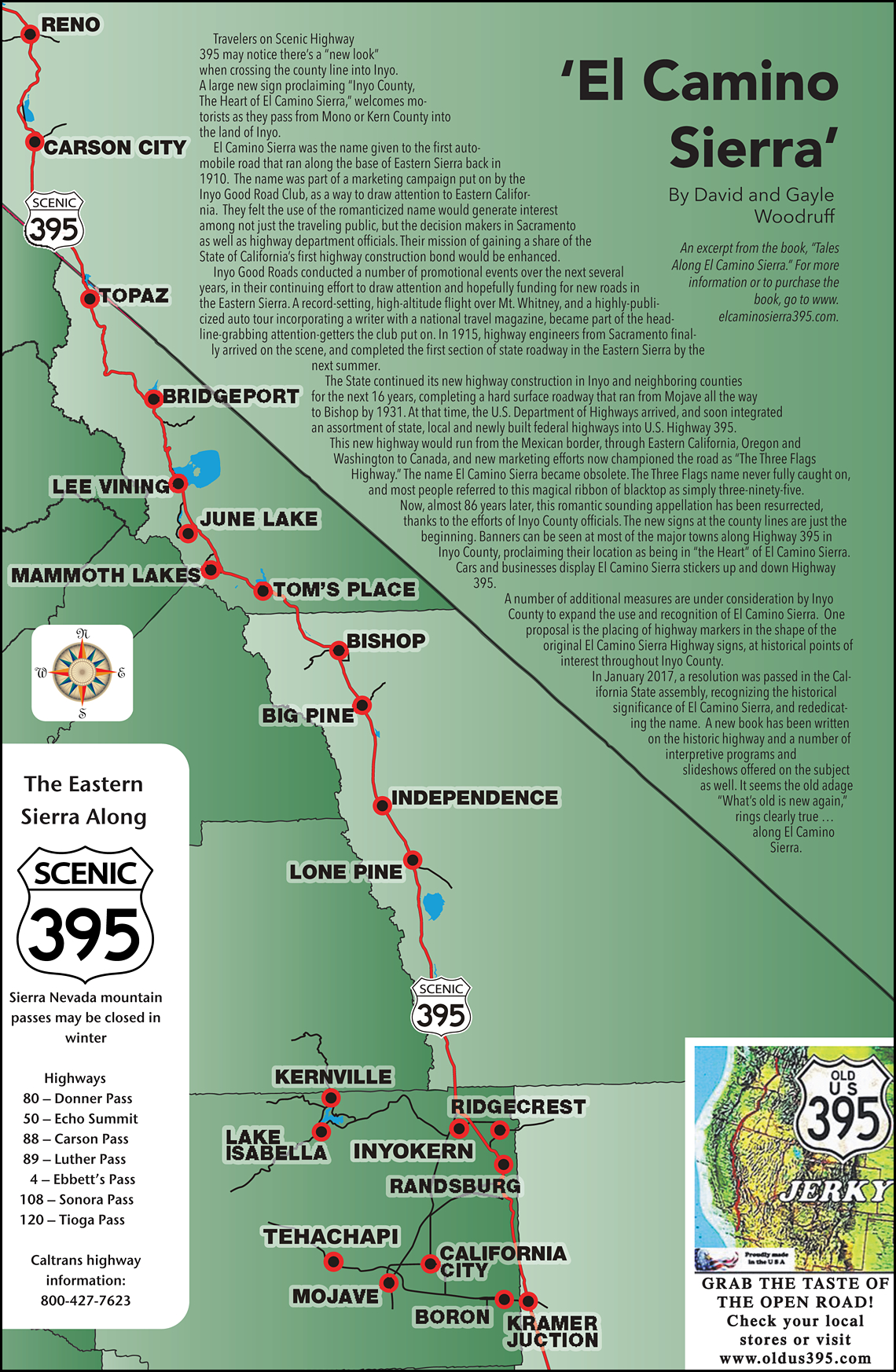 395 Map - Scenic 395 - California Scenic Highway Map