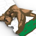 3D California Political Map | Cgtrader   3D Map Of California