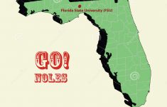 3D Map Of Florida State University (Fsu), Go Noles Stock Vector - Florida State University Map