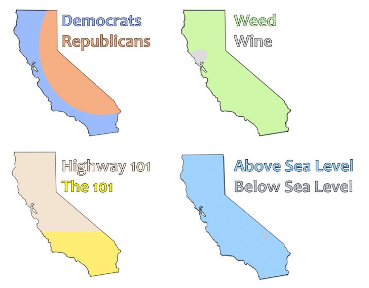 Divide California Map