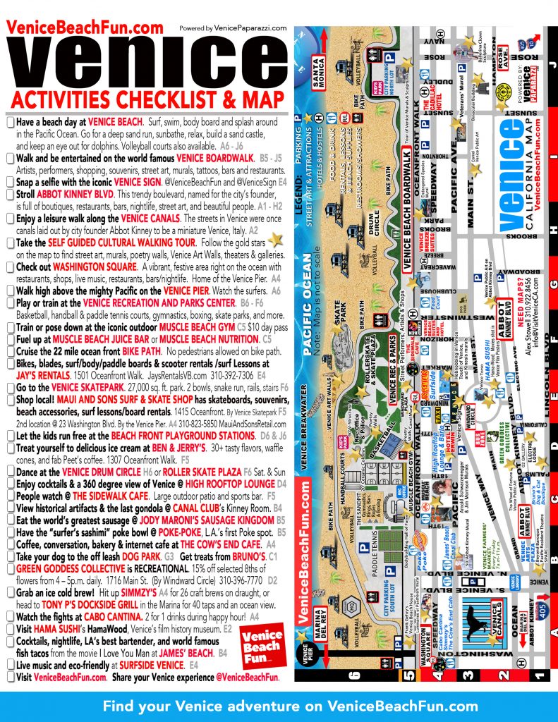 50+ Fun Things To Do In Venice, Ca - Map Of Venice California Area ...