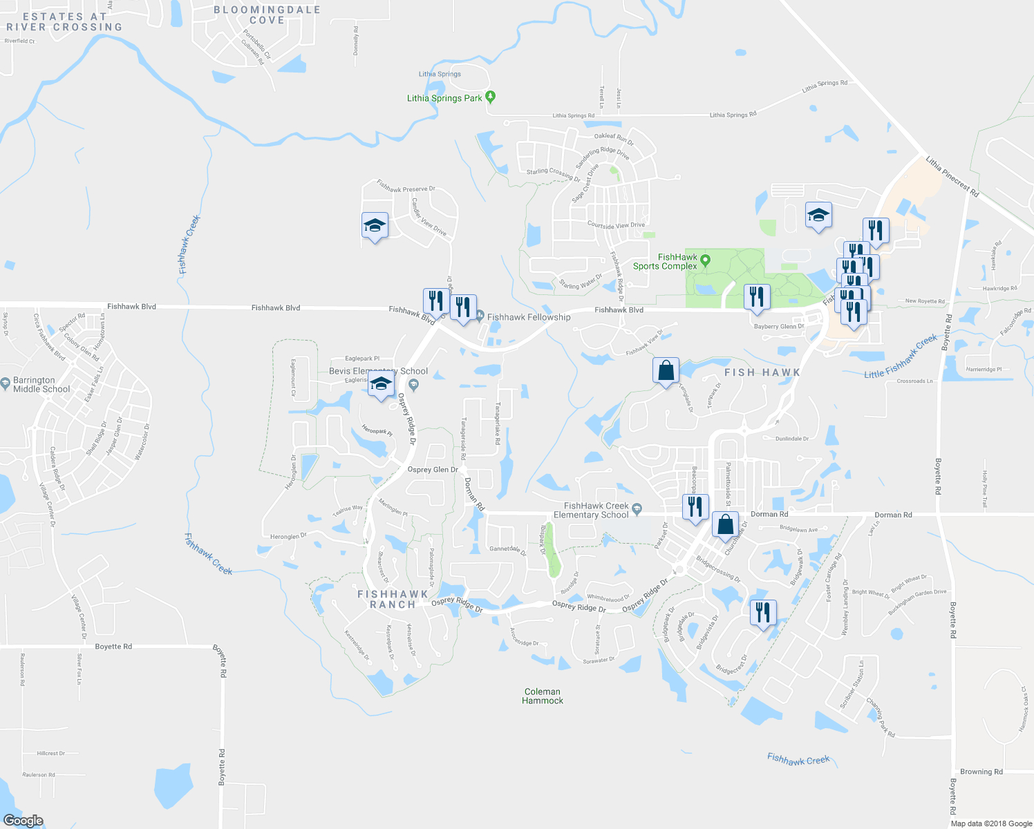 5624 Tanagergrove Way, Lithia Fl - Walk Score - Lithia Florida Map
