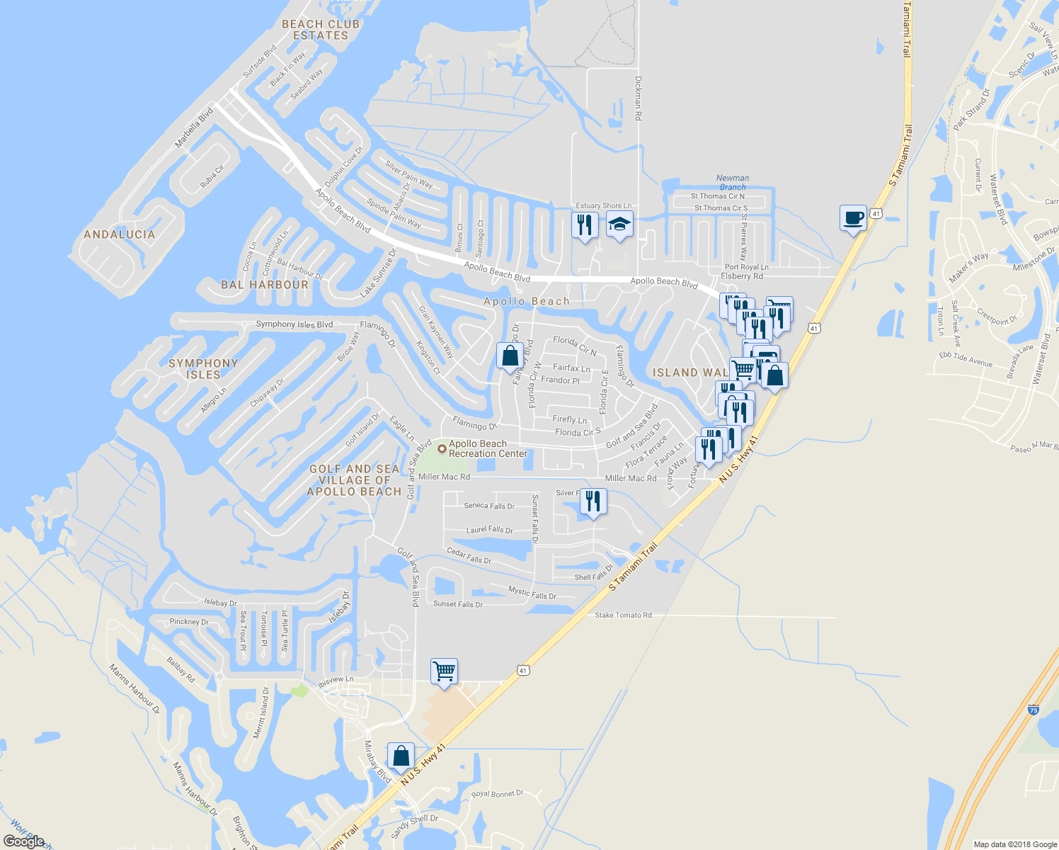6200 Florida Circle West, Apollo Beach Fl - Walk Score - Map Of Florida Showing Apollo Beach