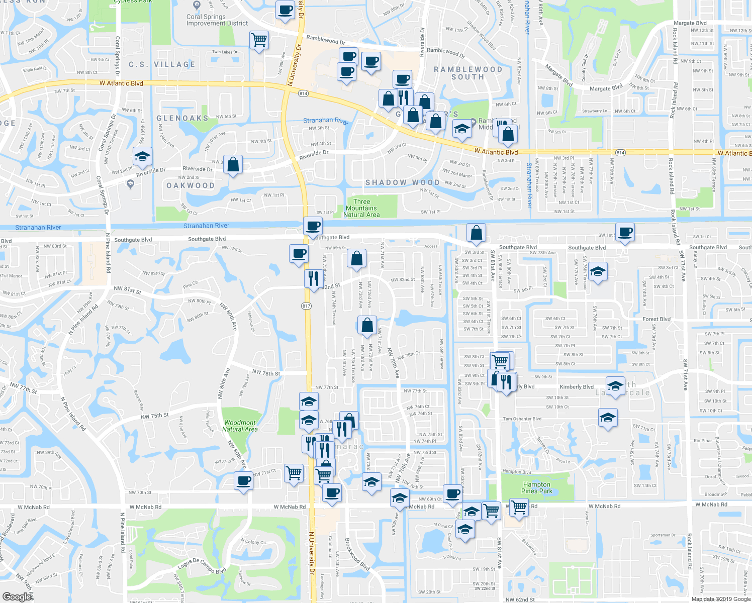 8107 Northwest 71St Avenue, Tamarac Fl - Walk Score - Tamarac Florida Map