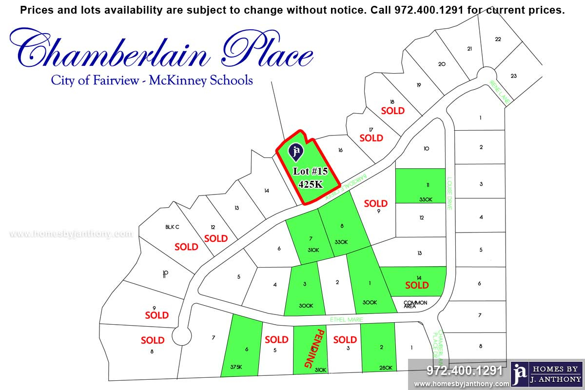 915 Barksdale Creek Lane, Fairview, Tx. 1.35 Acre Lot For Sale - Fairview Texas Map