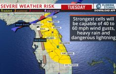 A Few Severe Storms Possible Today In East Florida - Florida Storms - Seabreeze Florida Map