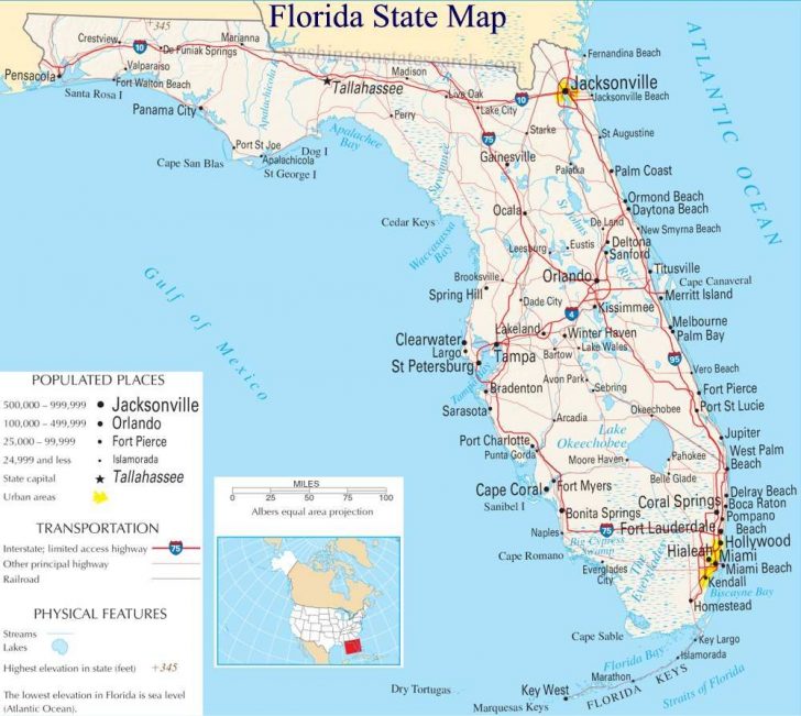 A Large Detailed Map Of Florida State For The Classroom Orlando Davenport Florida Map 728x651 