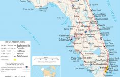 A Large Detailed Map Of Florida State | For The Classroom | Orlando - West Florida Beaches Map