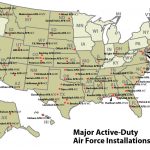 A Map Of All Us Military Bases Air Force Facilities United States   Map Of Army Bases In California