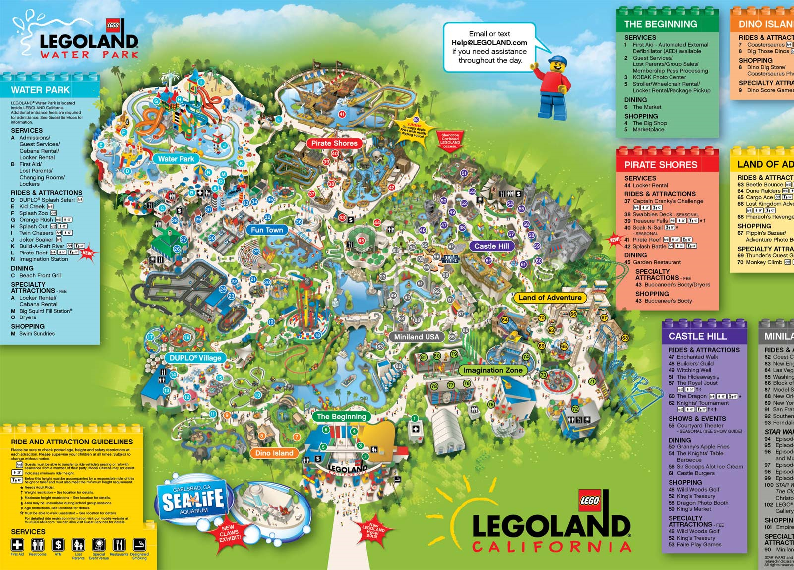 A Map Of Legoland California | Legoland California Resort; Carlsbad - Legoland Florida Map