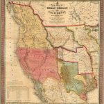 A New Map Of Texas, Oregon And California With The Regions Adjoining   California Territory Map