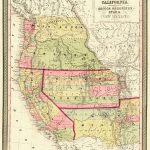 A New Map Of The State Of California, The Territories Of Oregon   California Oregon Border Map