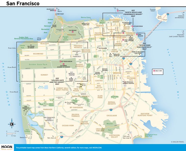 Map Of California Coast North Of San Francisco