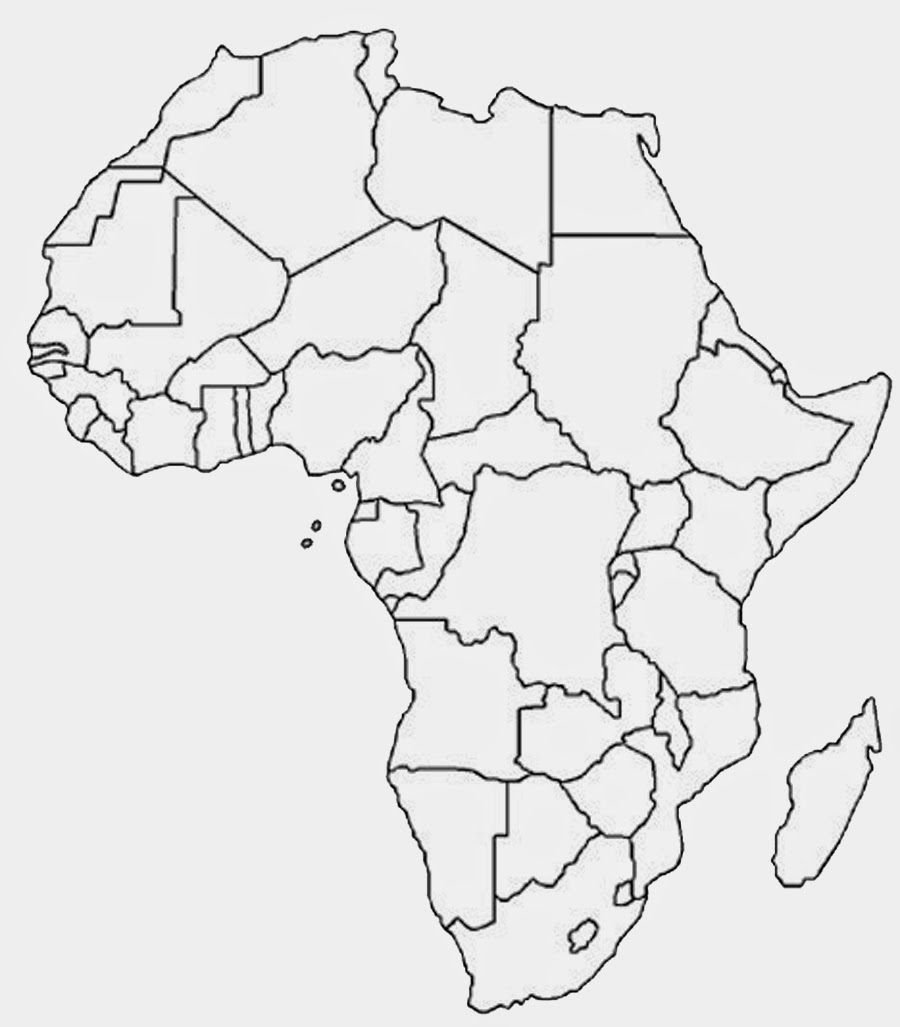 Africa Map Outline Google Map Of Printable Africa Map - Tuquyhai - Printable Map Of Africa