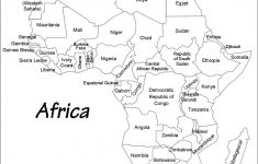 Africa Named B W Blank Map Of African Countries World Map With - Printable Map Of Africa With Countries Labeled
