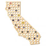 After 5 Workshop 29 In. X 24 In. Giant Xl California Beer Cap Map   California Beer Cap Map