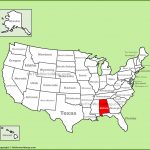 Alabama Location On The U.s. Map   Full Map Of California