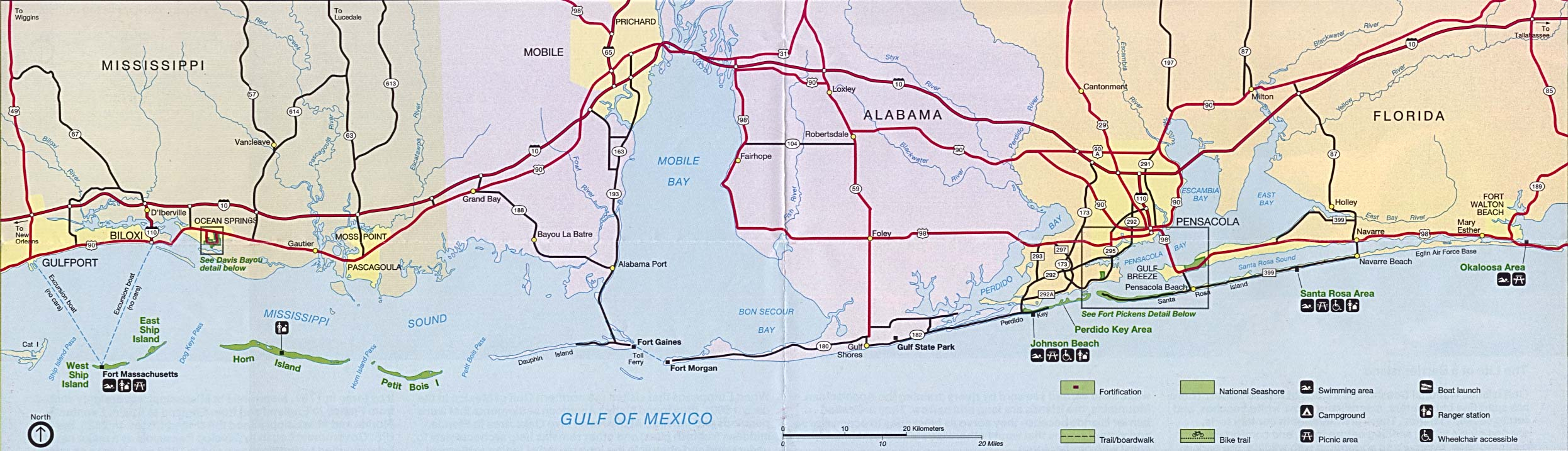 Alabama Maps - Perry-Castañeda Map Collection - Ut Library Online - Alabama Florida Coast Map