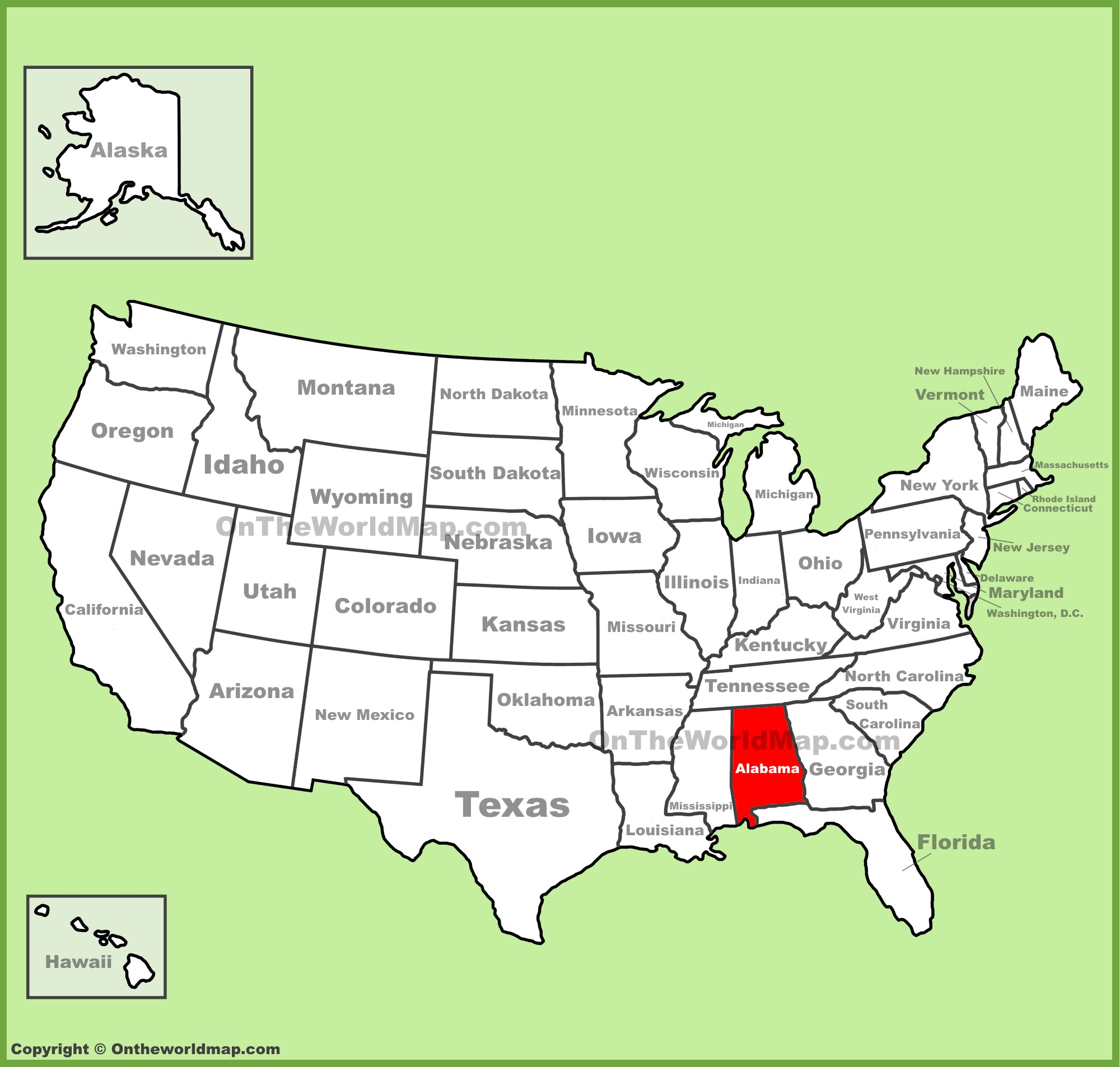 Alabama State Maps | Usa | Maps Of Alabama (Al) - Us Map Of Alabama And Florida