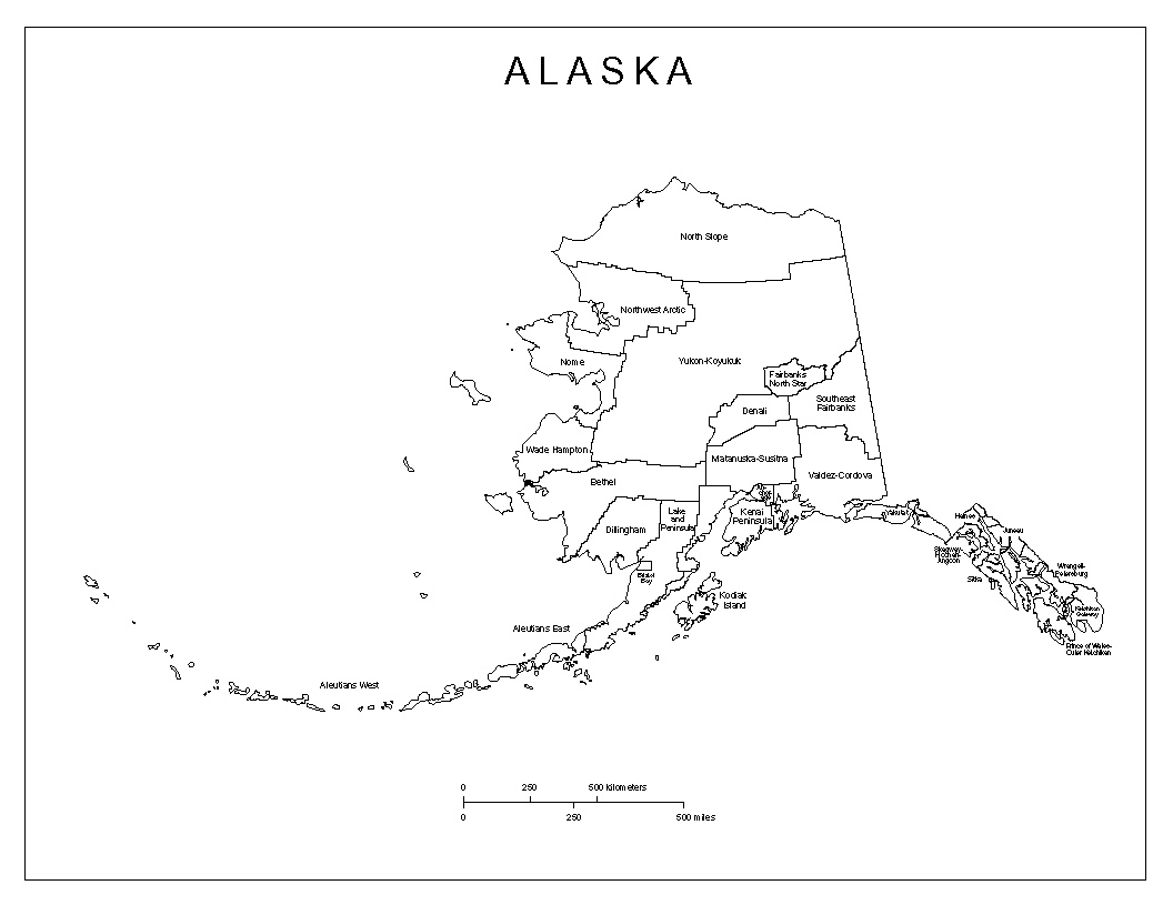 Alaska Labeled Map - Printable Map Of Alaska