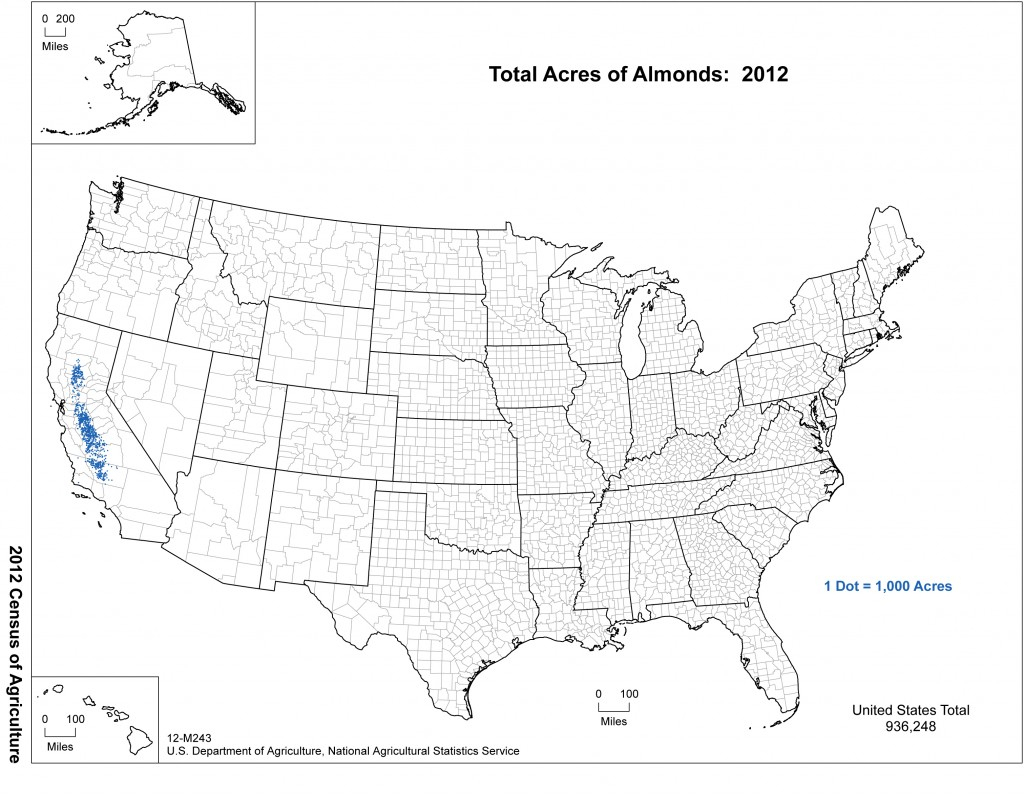 Almond Production - - California Almond Production Map