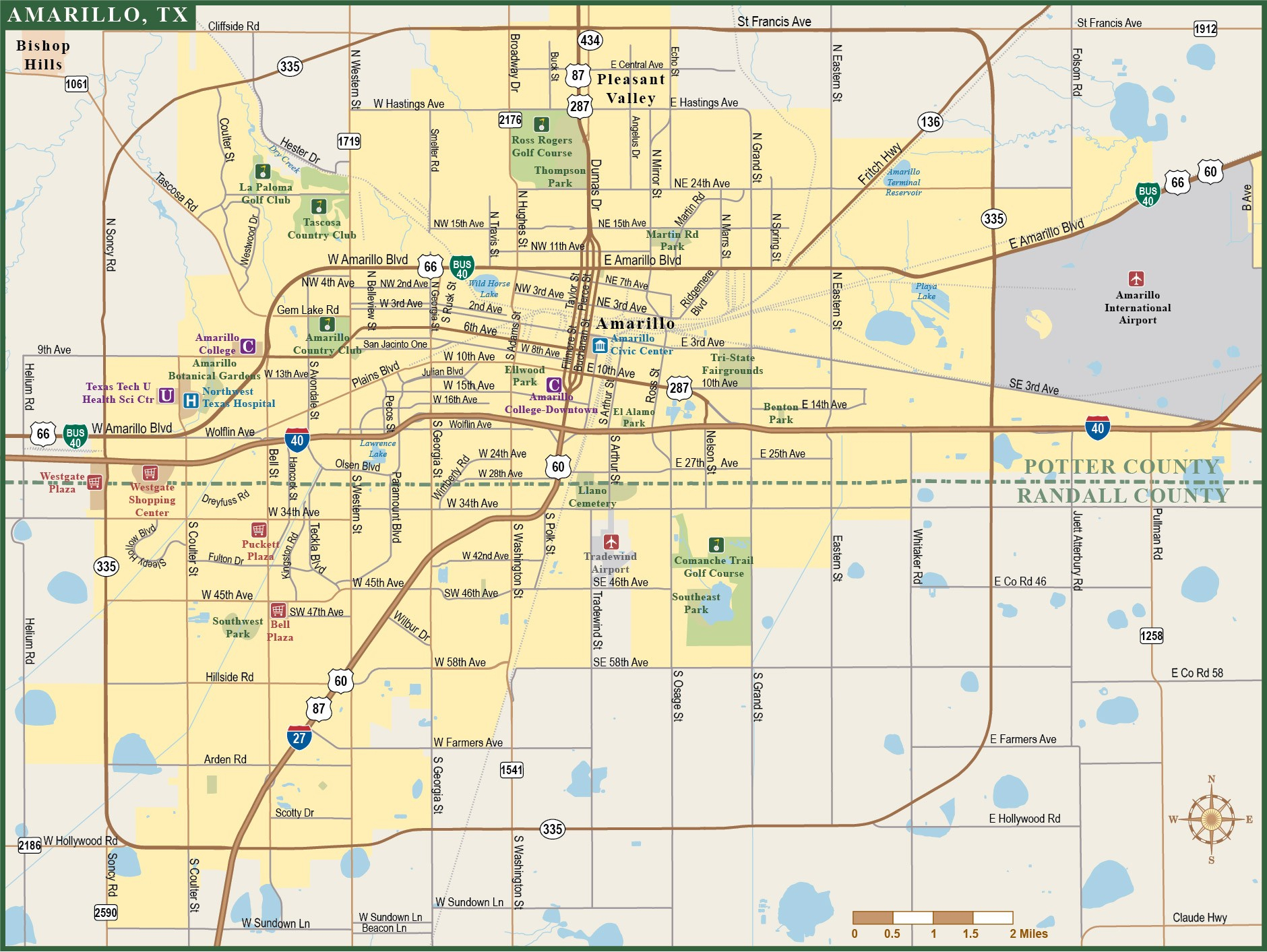 Amarillo Metro Map1 15 Amarillo Texas Map | Ageorgio - Where Is Amarillo On The Texas Map